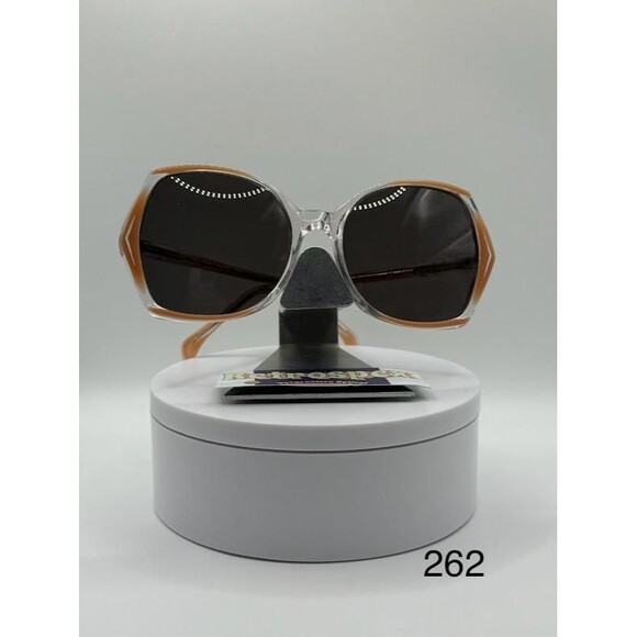 True Vintage Oversize Sunglasses NOS Nana Style Peach Plastic Oleg Cassini #262 main image 7